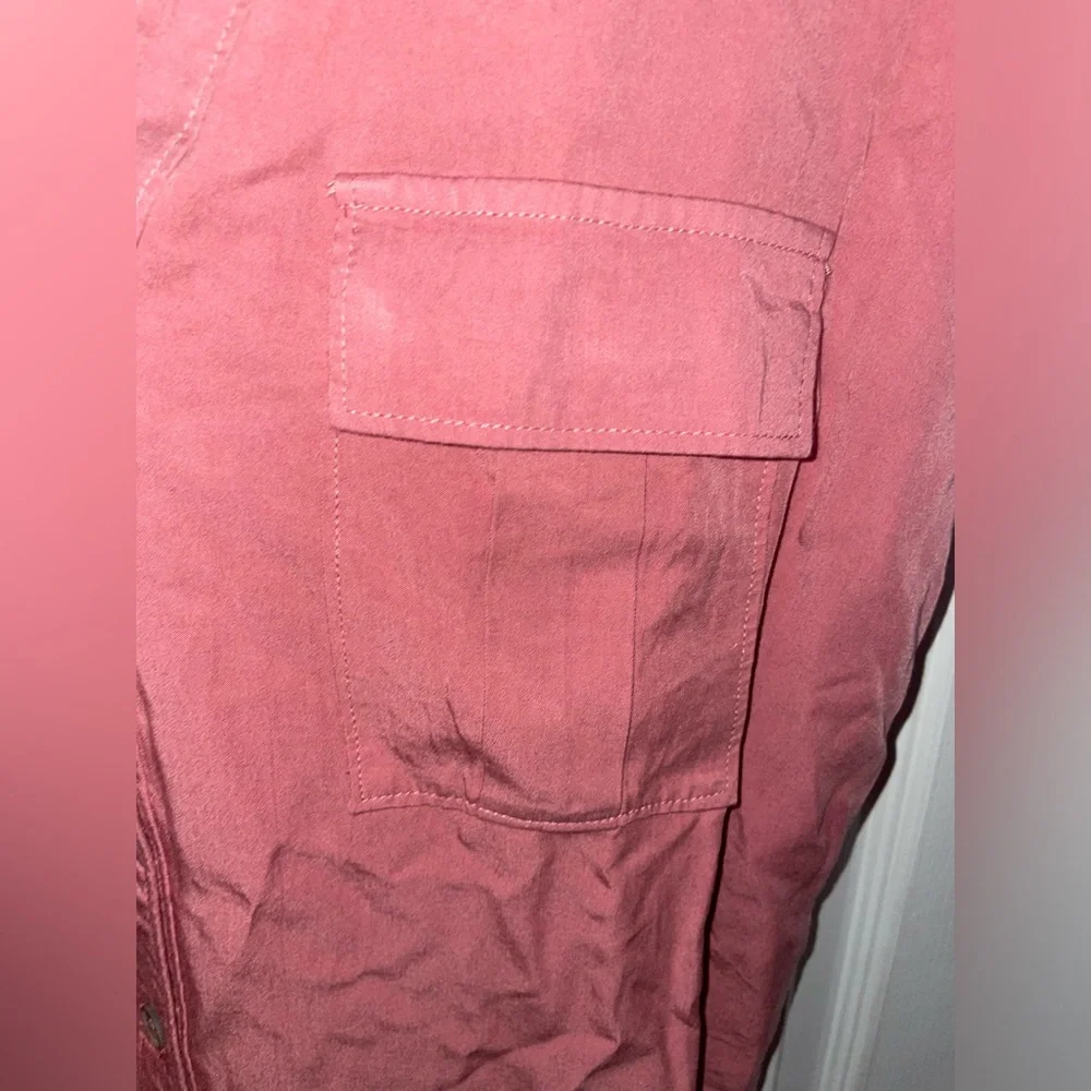 Zenana Salmon Button Up Top - Picture 4 of 10